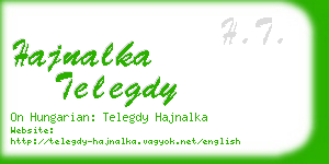 hajnalka telegdy business card